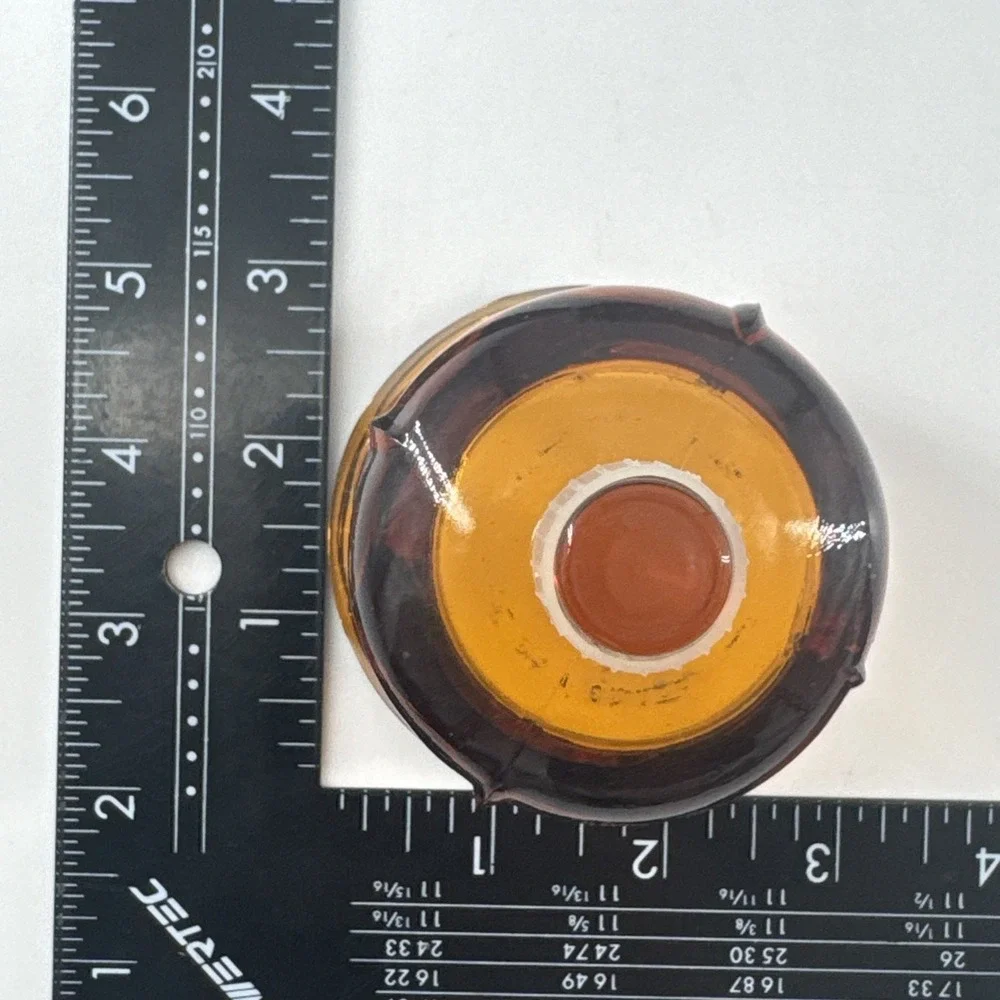 Votive Candle Cup Home‎ Interior Amber Flower Tulip Lotus Homco Glass Pegged VTG